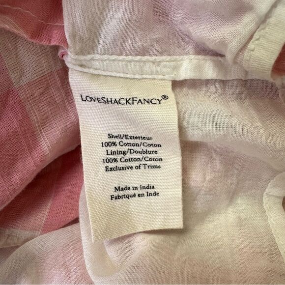 LoveShackFancy Chennedy Mini Dress Pink Size 0 - Picture 10 of 11